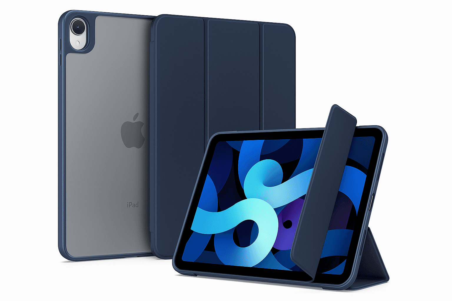 MoKo Slim Stand Case for iPad (A16) 11th Gen 11-inch & iPad 10th Gen 10.9-inch, Navy Blue – A Practical Everyday Cover